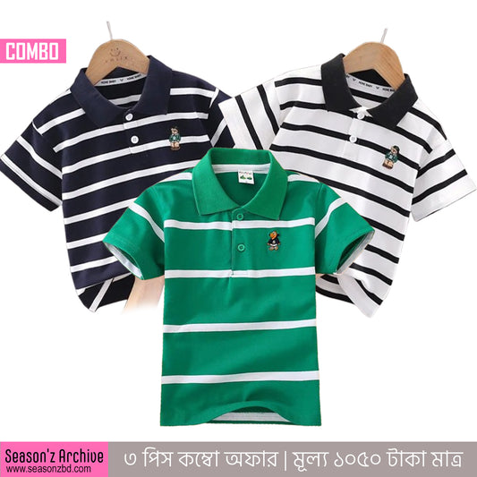 Kids Premium Polo T-Shirt - COMBO 03