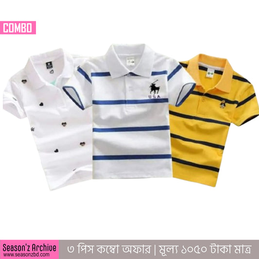 Kids Premium Polo T-Shirt - COMBO 17