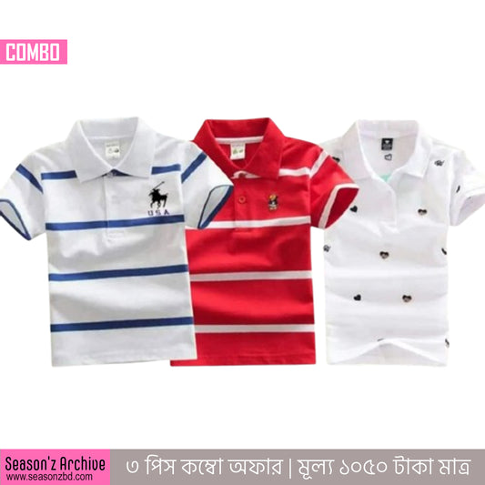 Kids Premium Polo T-Shirt - COMBO 18