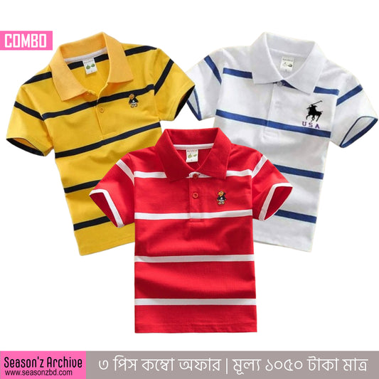 Kids Premium Polo T-Shirt - COMBO 01